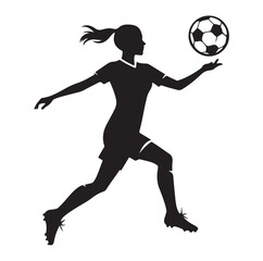 female soccer player illustration vector ILLUSTRATION