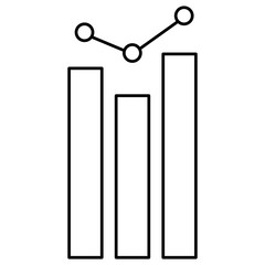 Bar graph chart icon