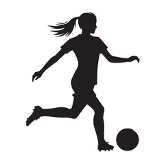 female soccer player illustration vector ILLUSTRATION