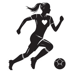 female soccer player illustration vector ILLUSTRATION