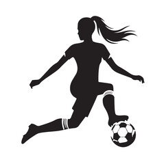 female soccer player illustration vector ILLUSTRATION