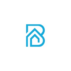 B real estate vector logo template design