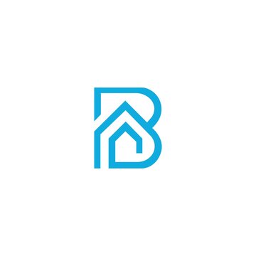 B real estate vector logo template design