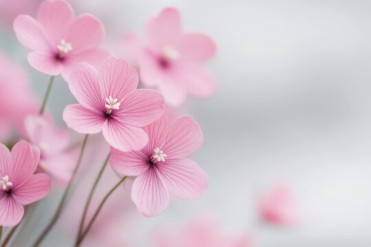 Delicate pink blossoms arranged artistically against a light background for spring inspiration