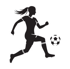 female soccer player illustration vector ILLUSTRATION