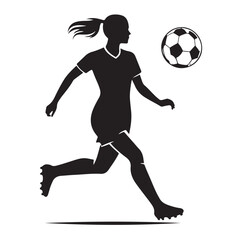 female soccer player illustration vector ILLUSTRATION