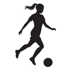 female soccer player illustration vector ILLUSTRATION