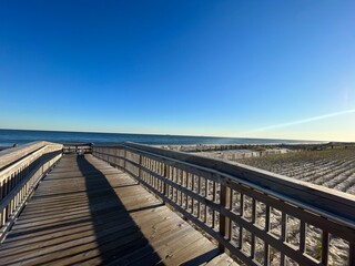 wooden bridge over the sea
