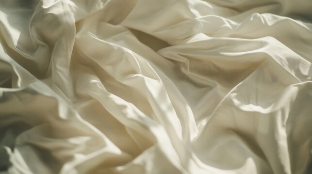 Creamy Fabric Texture, Soft Drape, Subtle Light, Elegant Flowing, Smooth Surface, Luxurious Feel, Ge