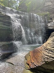waterfall in the mountains