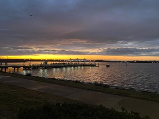 sunset at the pier