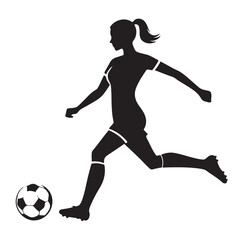 female soccer player illustration vector ILLUSTRATION