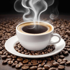Fototapeta premium Delicious coffee beans cup