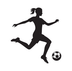 female soccer player illustration vector ILLUSTRATION