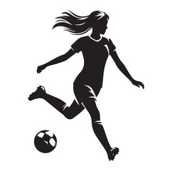 female soccer player illustration vector ILLUSTRATION