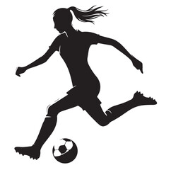female soccer player illustration vector ILLUSTRATION