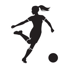 female soccer player illustration vector ILLUSTRATION