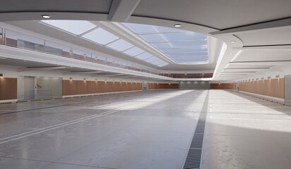 Room Interior Modern Architecture Indoor Building 3D Illustration