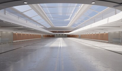 Room Interior Modern Architecture Indoor Building 3D Illustration