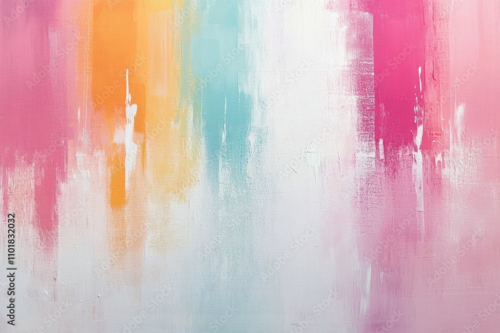 Poster modern abstract art with vibrant colors and textured patterns on canvas background