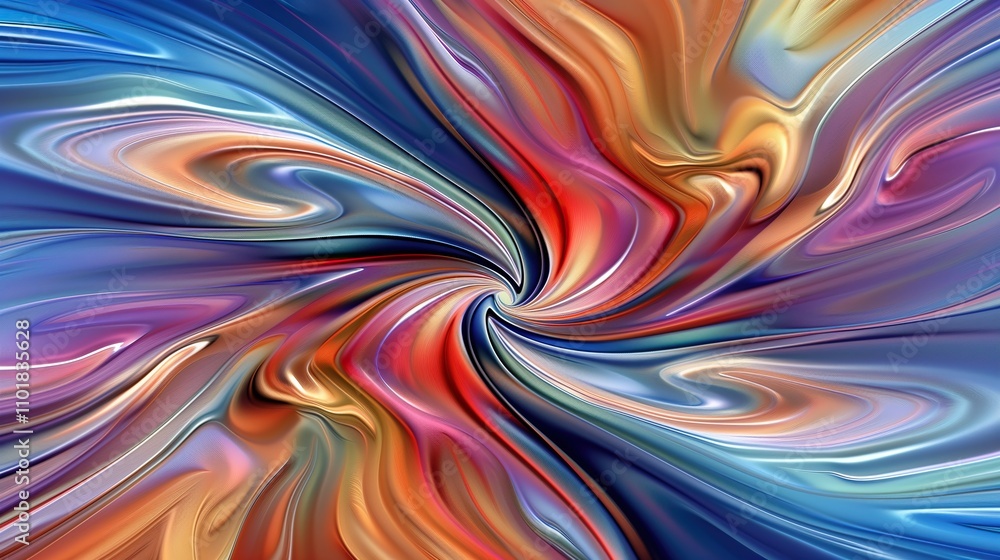 Poster vibrant swirl of colors in abstract design