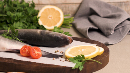 Fresh fish sea bass