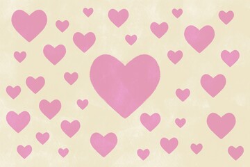 Pink heart handwriting background