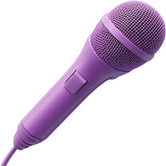 Vibrant purple microphone designed for captivating performances and karaoke sessions at lively gatherings and events