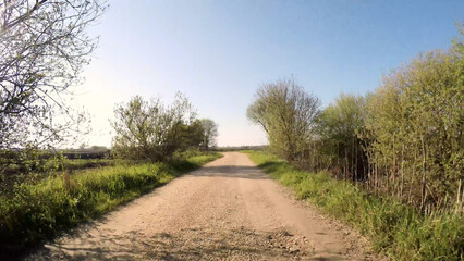 Point of view shot of riding a bicycle