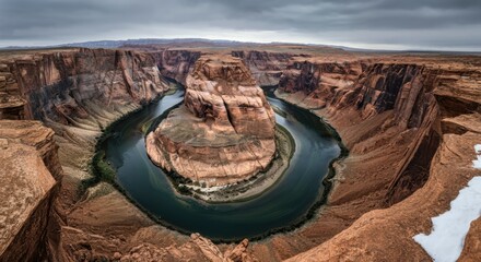 Horseshoe Bend Arizona Canyon River Landscape Dramatic Vista