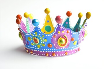 A colorful crown made out of plastic beads