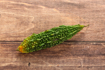 Raw green exotic tropical bitter melon
