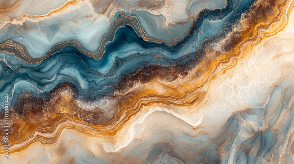 Poster unique mineral patterns showcase vibrant colors in layered texture