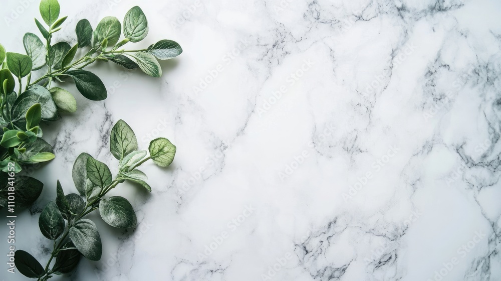 Poster elegant and clean design elements on marble create a sophisticated backdrop, highlighting the beauty