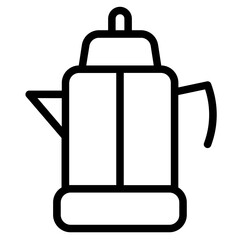 French Kitchen Plunger Line Icon