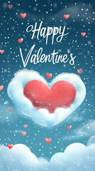 Happy Valentine's Day card. Illustration