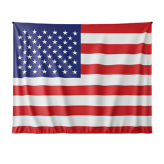 Fototapeta premium American flag on white background