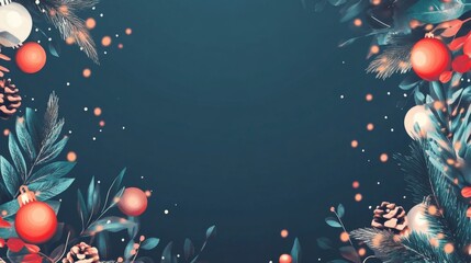 Elegant Christmas card design with holiday motifs, customizable options for text and layout, creating a personalized greeting for festive celebrations