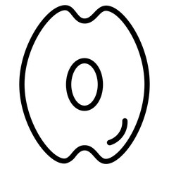 Apricot Diet Food Line Icon