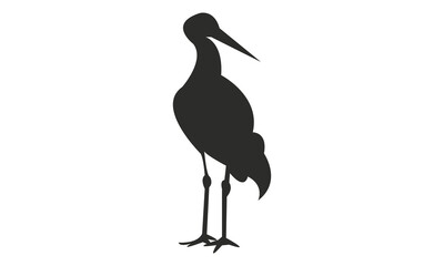 Naklejka premium Stork Silhouette Design And Vector Illustration. 