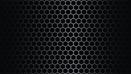 Metal steel grid with polygon holes reflection on black background. abstract polygonal background with pattern. aluminum wire mesh material texture