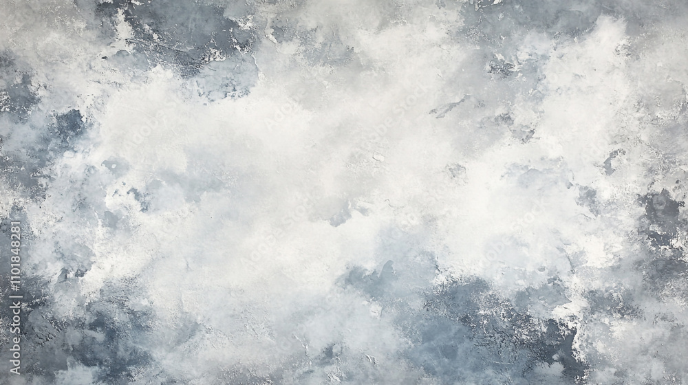 Aufkleber abstract cloud-like texture in soft gray and white tones on a textured canvas background