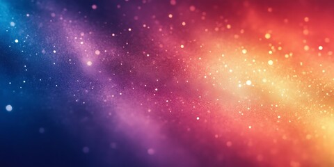 Obraz premium Abstract cosmic nebula with vibrant colors and glittering dust particles.