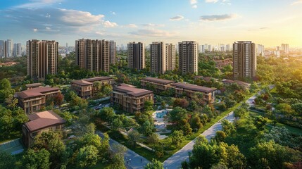 Obraz premium Real estate investment can contribute to community development, urban regeneration, and economic growth