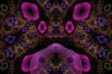 Abstract fractal 3d circle image