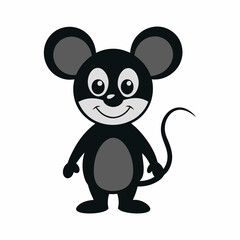 a cute mouse funny cartoon design character