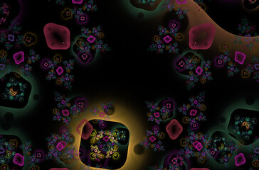 Abstract fractal 3d circle image