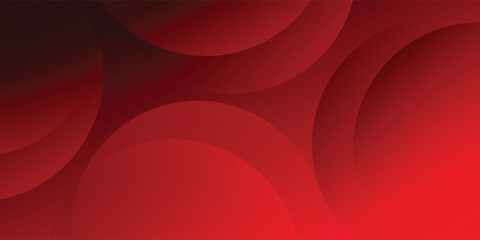 Abstract red background with circles. Applicable for gift card, Poster on wall poster template