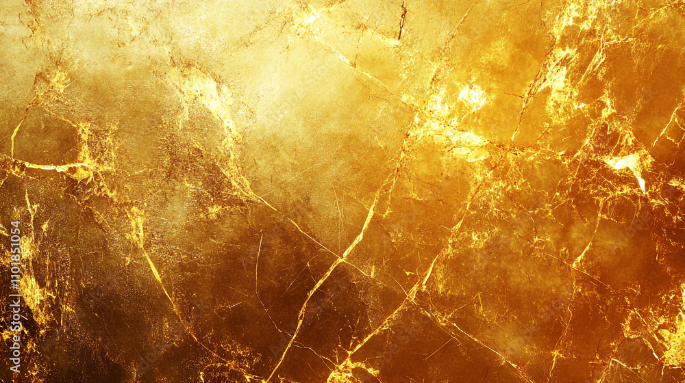 Poster golden textured background with intricate patterns and radiant hues