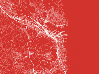 Christmas Map Gdynia Poland Snowy
